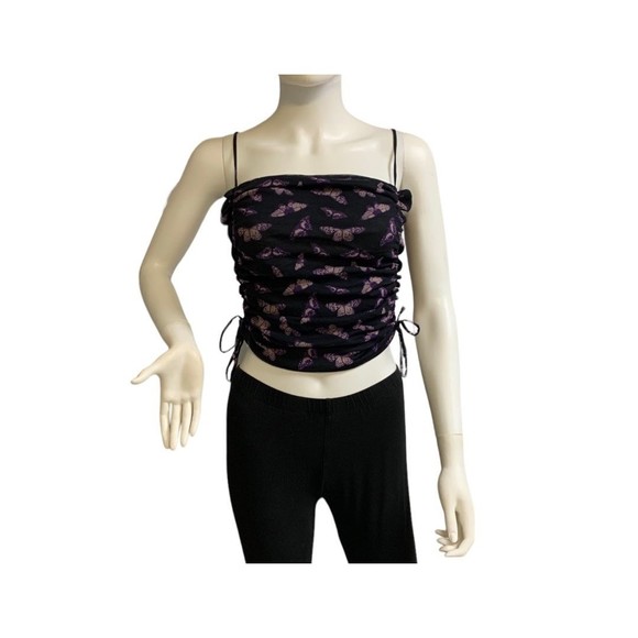 Urban Outfitters Tops - Urban Outfitters Ruched Butterfly Tank Top Size Large